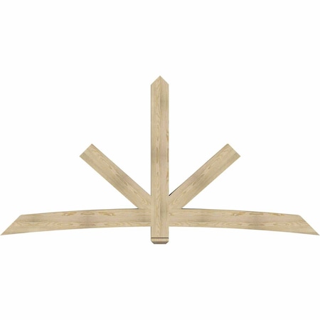 Ekena Millwork Alberta Rough Sawn Timber Gable Bracket, Douglas Fir, 108"W x 54"H x 6"D x 6"F, 12/12 Pitch GBW108X54X0606ALB00RDF